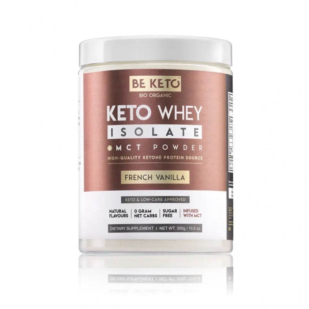 Keto Whey isolat + MCT Fransk Vanilje 300G sweetmood