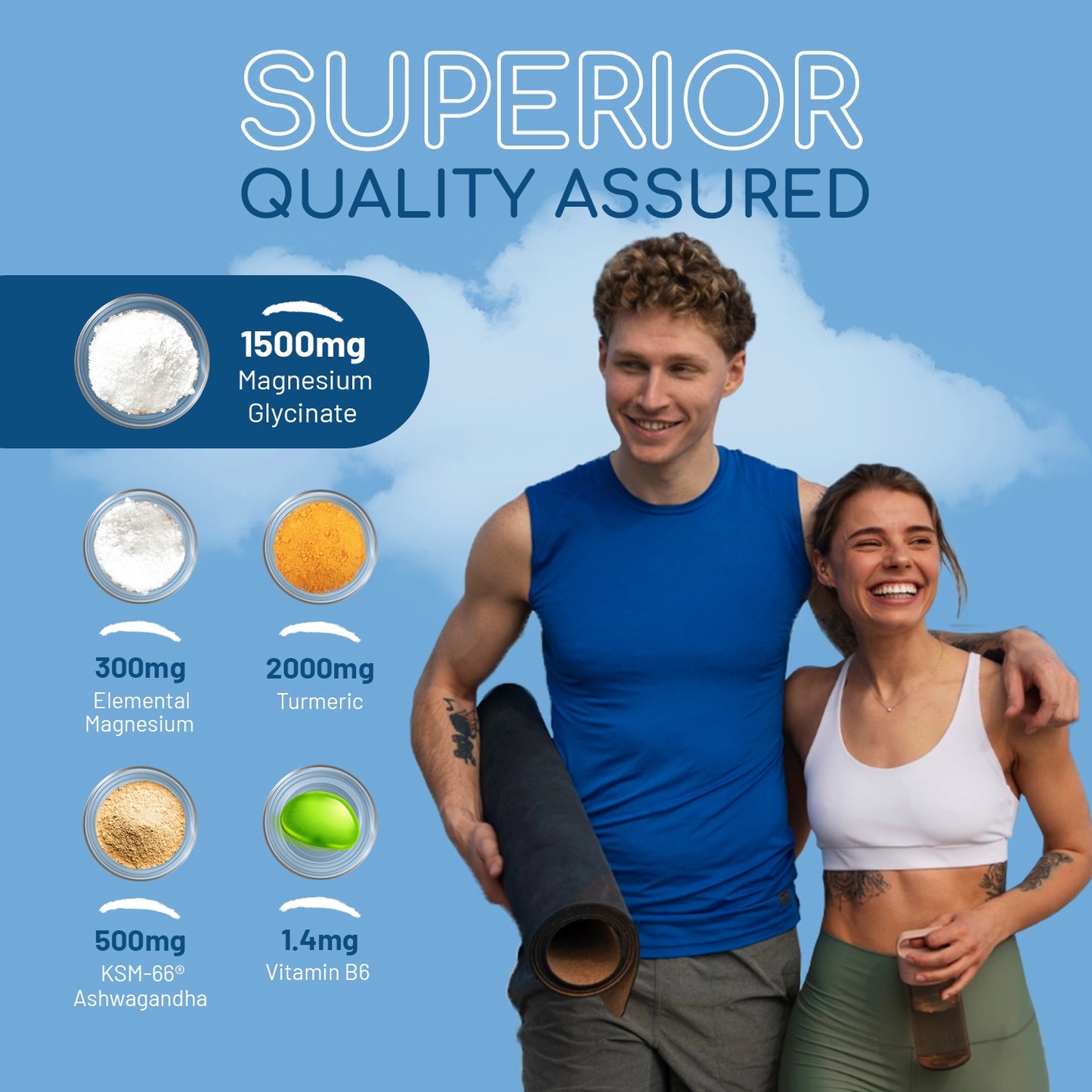 
                  
                    Magnesium Glycinate med Ashwagandha, gurkemeie & Vitamin B6
                  
                