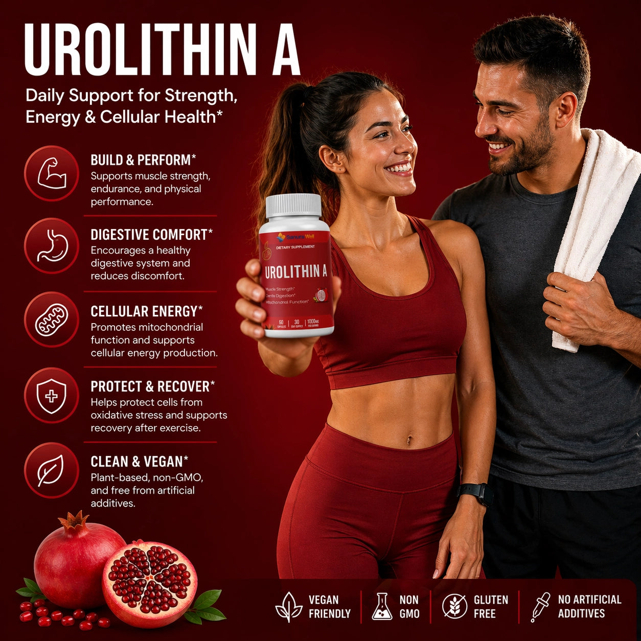 
                  
                    Urolithin A 1000 Mg, 60 Kaplser
                  
                