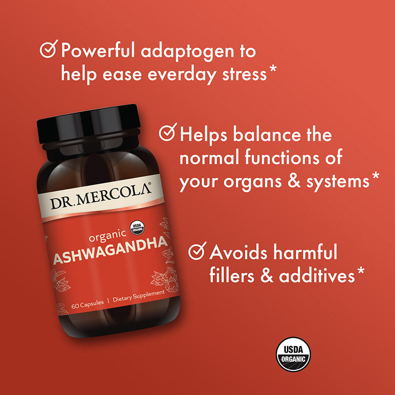 
                  
                    Dr. Mercola - Dr. Mercola - Økologisk Ashwagandha (60 kaplser)
                  
                