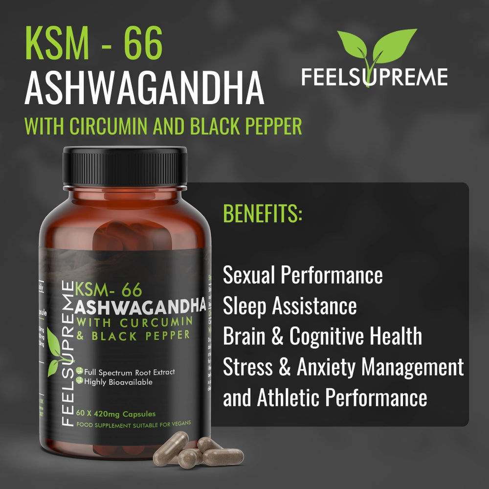 
                  
                    KSM66 Ashwagandha med curcumin | Patentert rotekstrakt
                  
                