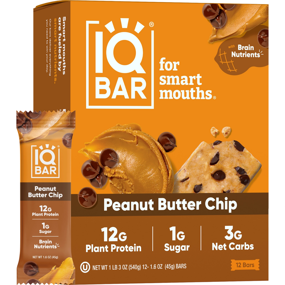 IQBAR - Peanut Butter Chip Proteinbar x 12 bars