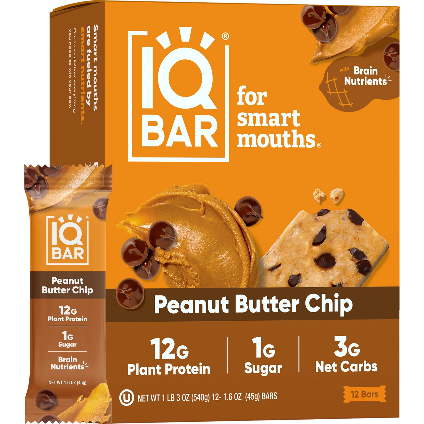 
                  
                    IQBAR - Peanut Butter Chip Proteinbar (45g)
                  
                
