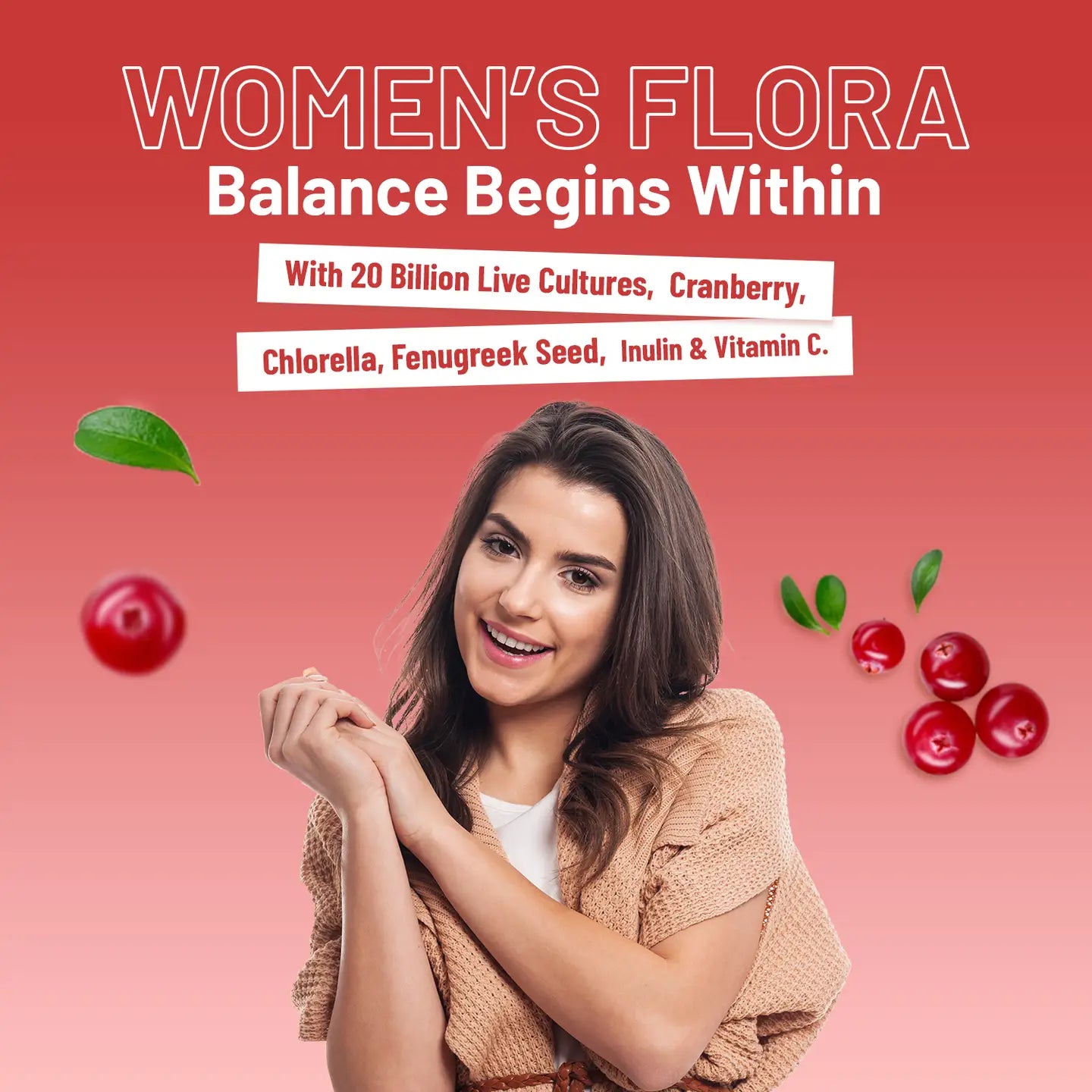 
                  
                    Women’s Flora Probiotika for kvinner – 20 milliarder CFU – 60 kapsler (Kopi)
                  
                