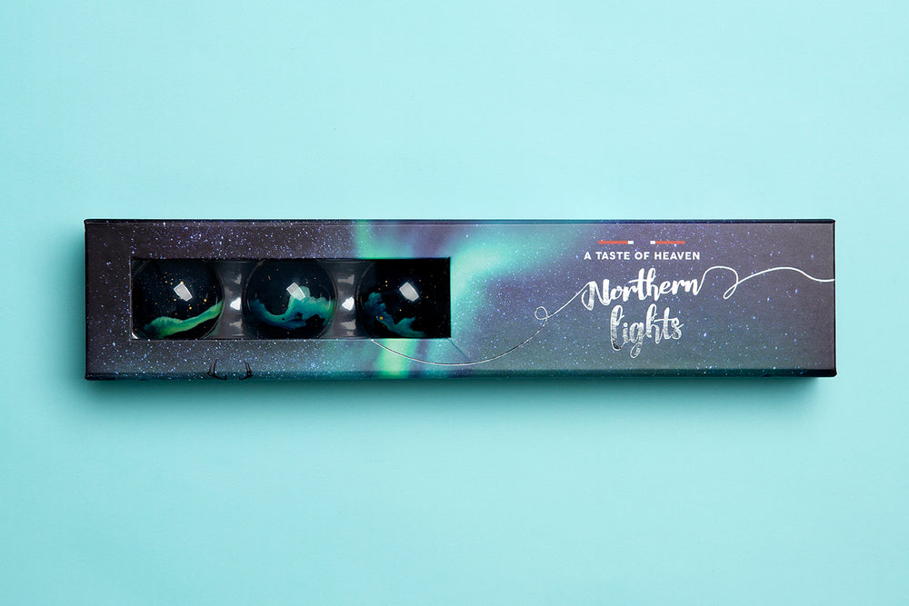 Gaveeske 6 biter Northern Lights Chocolate