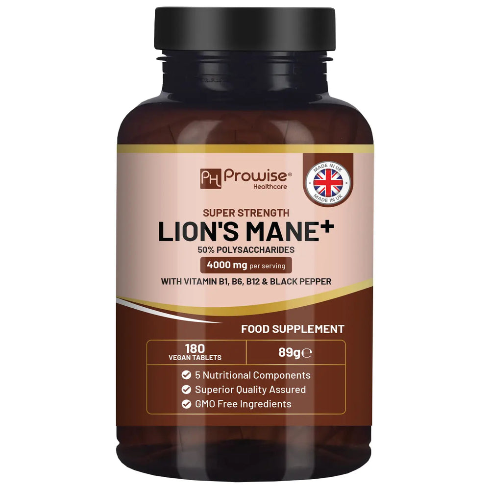 Lions Mane Mushroom - 4000mg med Vitamin B1