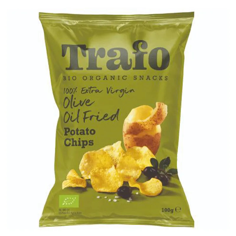 Trafo - Økologisk Potetchips stekt i extra virgin olive oil 100 gr