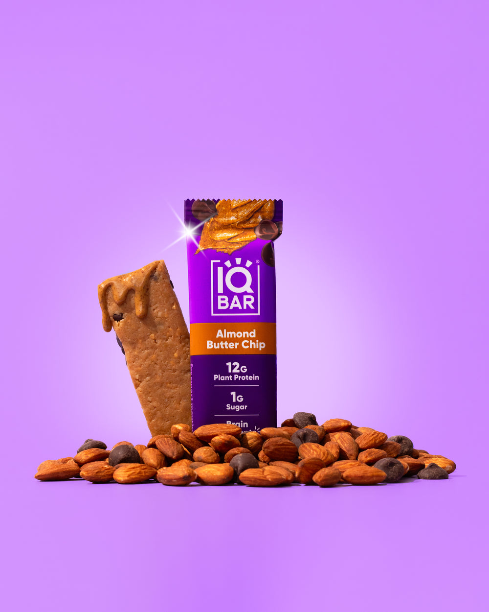 IQBAR - Almond Butter Chip Proteinbar x 12 bars