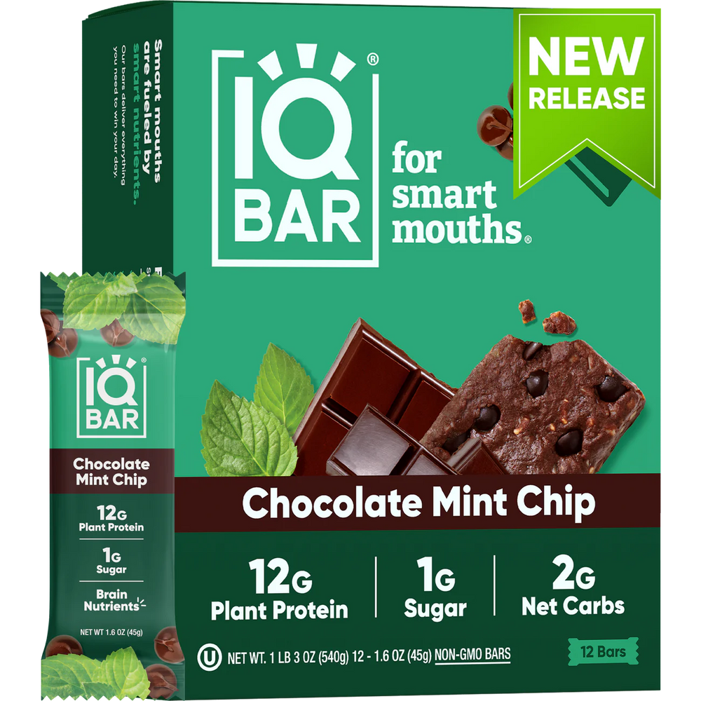 IQBAR - Chocolate Mint Chip(45g) x 12 bars