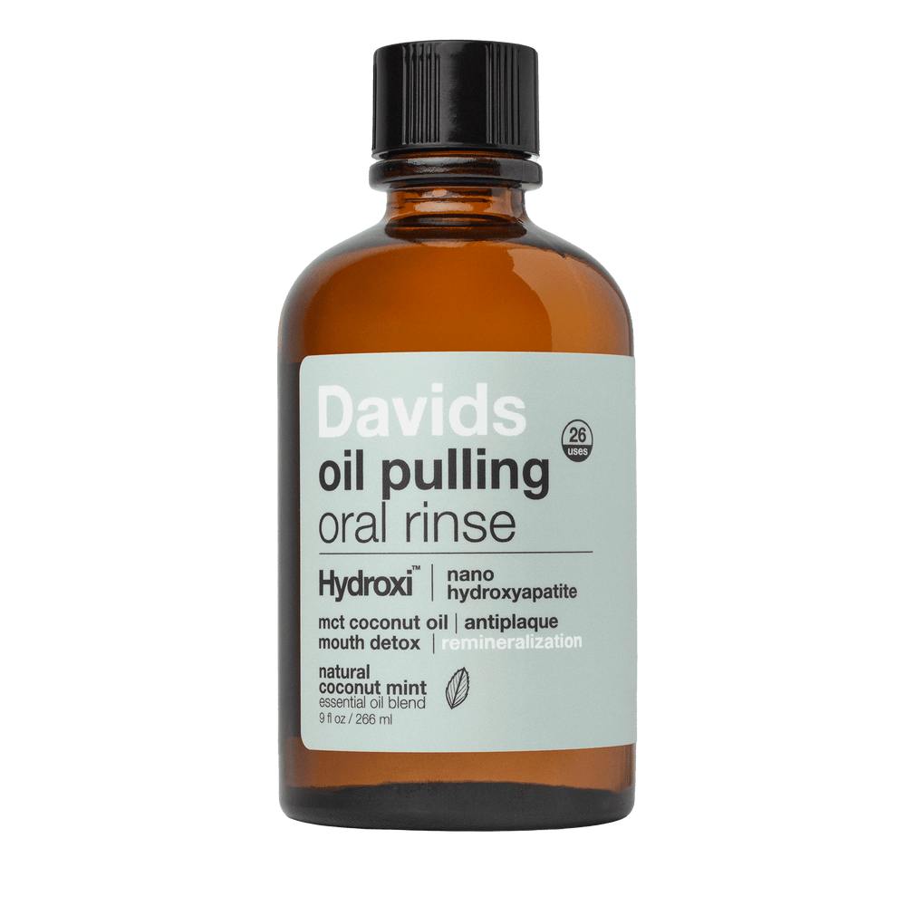 
                  
                    Davids Hydroxi™ Oil Pulling Oral Rinse med nano-hydroksyapatitt
                  
                
