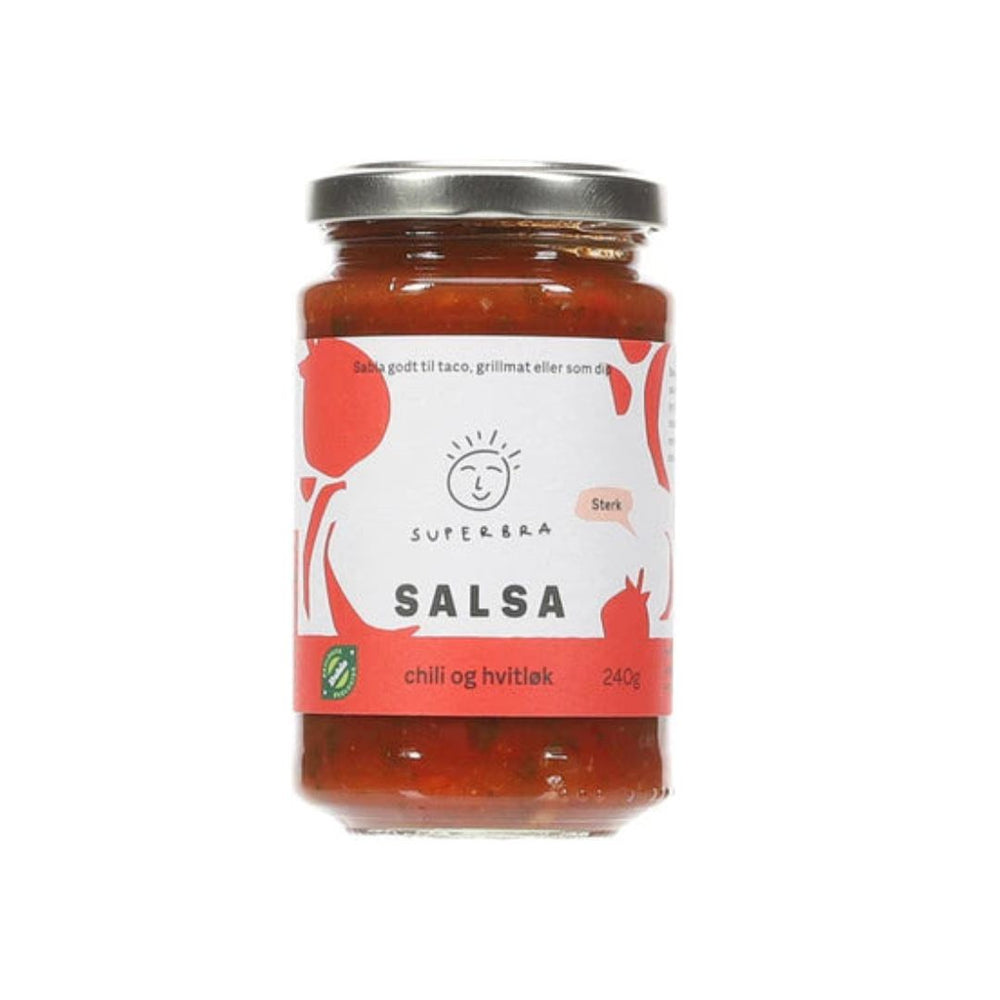 Økologisk Salsa Sterk med chilli & hvitløk(240g)