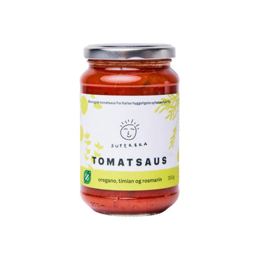 Økologisk Tomatsaus med  Oregano, timian og rosmarin, 350 g
