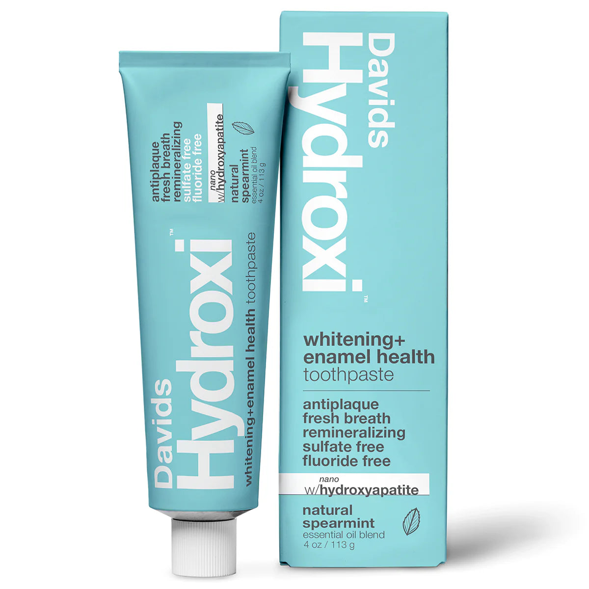 
                  
                    Davids Hydroxi™ Whitening + Enamel Health, tannkrem med nano-hydroksyapatitt,Spearmint
                  
                