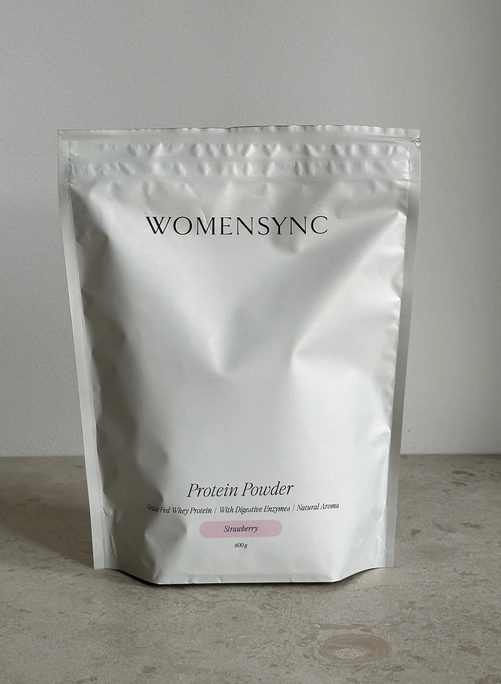 Womensync - Proteinpulver jordbær (600g)