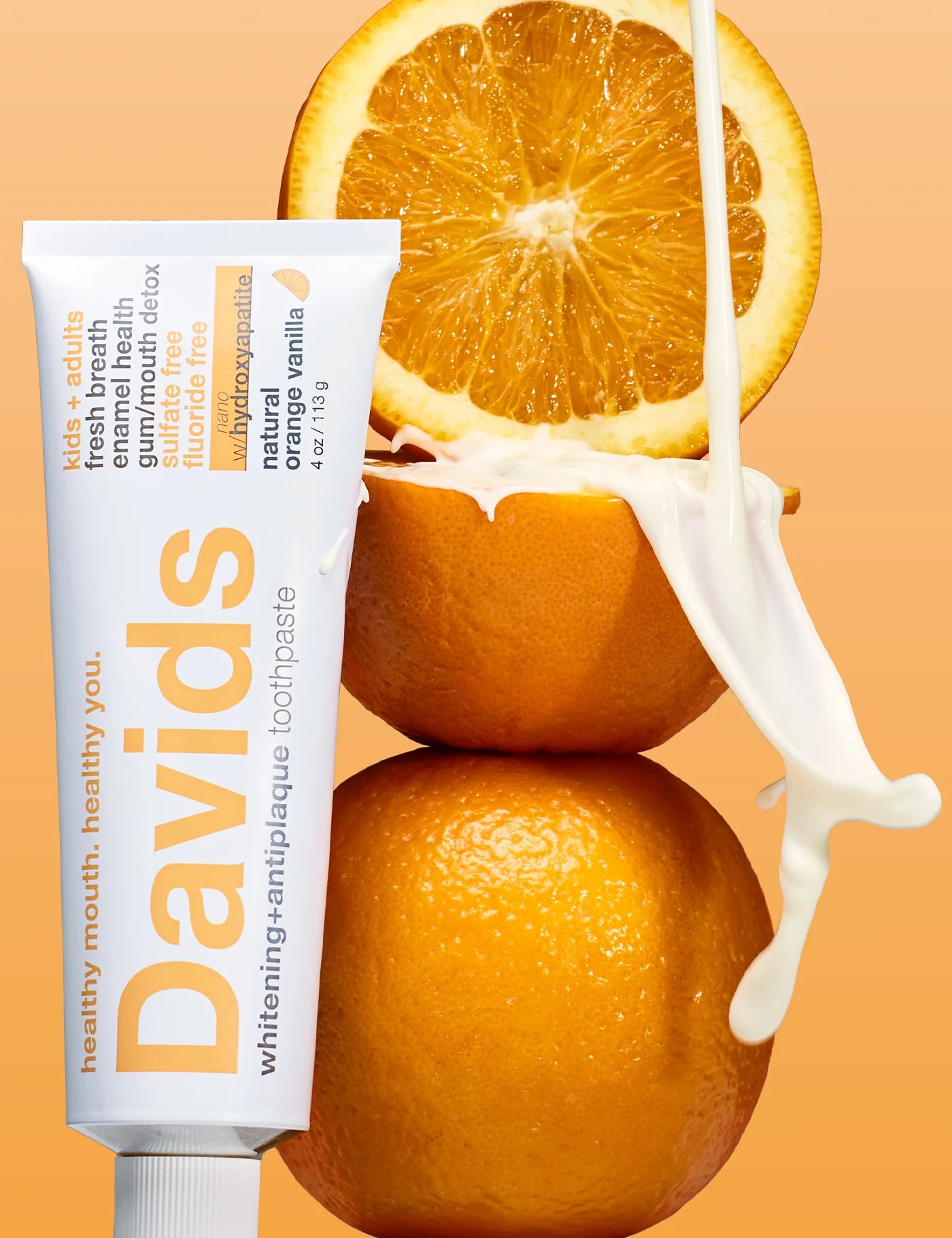 
                  
                    Davids Hydroxi™ kids + adults nano-hydroxyapatite premium toothpaste / orange vanilla
                  
                