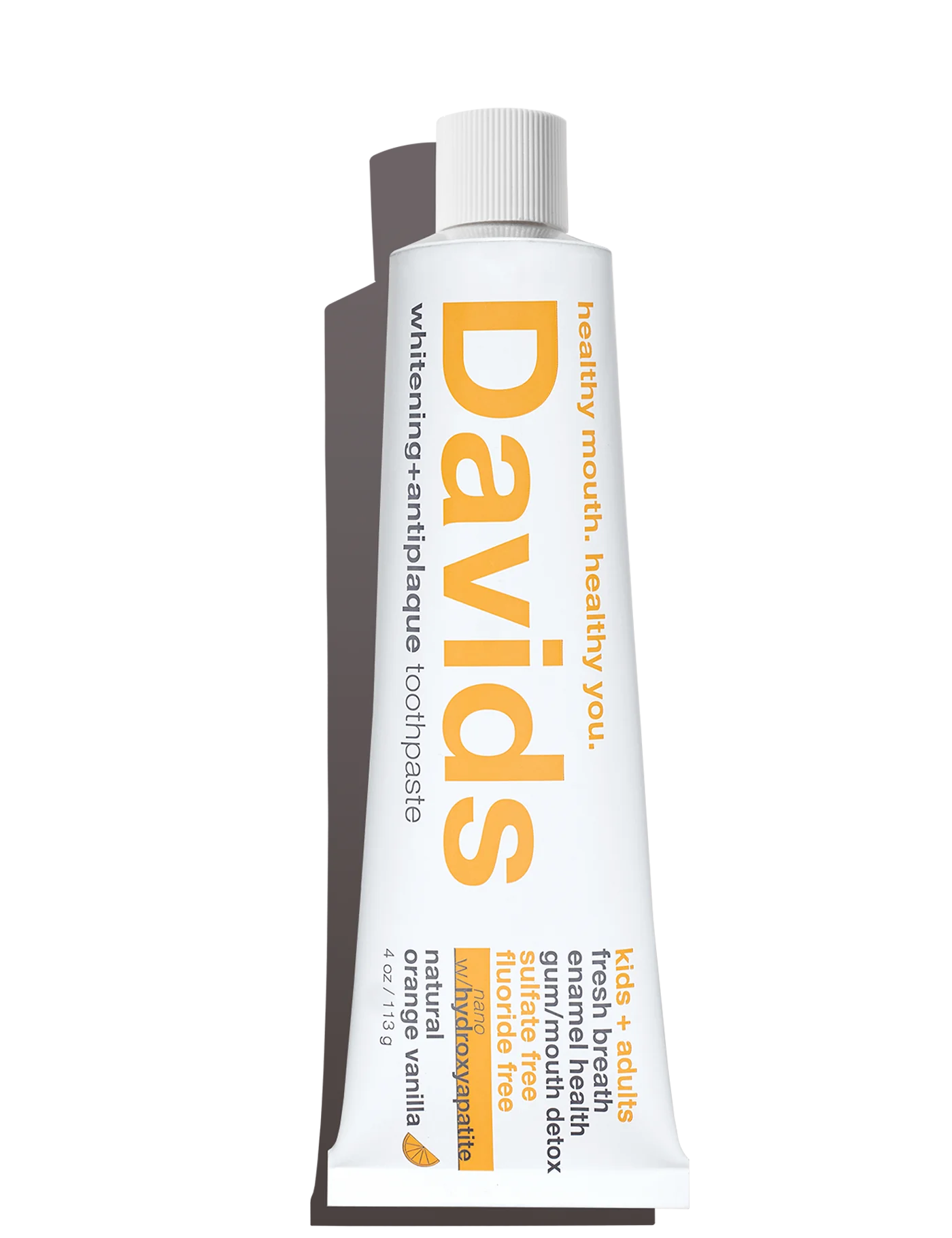 
                  
                    Davids Hydroxi™ kids + adults nano-hydroxyapatite premium toothpaste / orange vanilla
                  
                