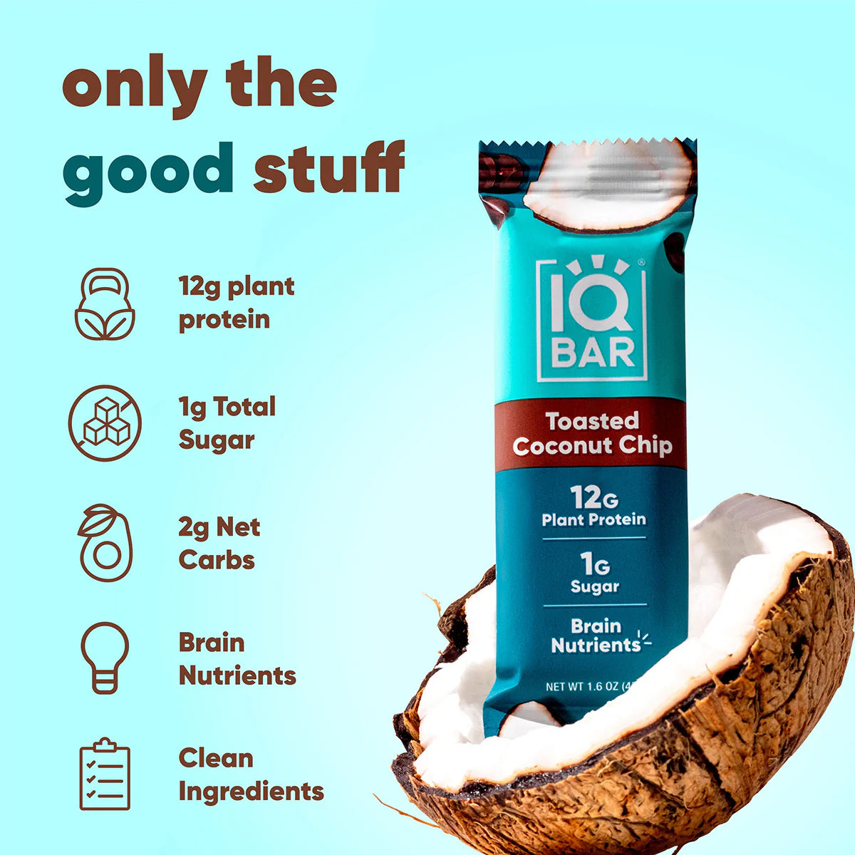 
                  
                    IQBAR - Toasted Coconut Chip (45g)
                  
                