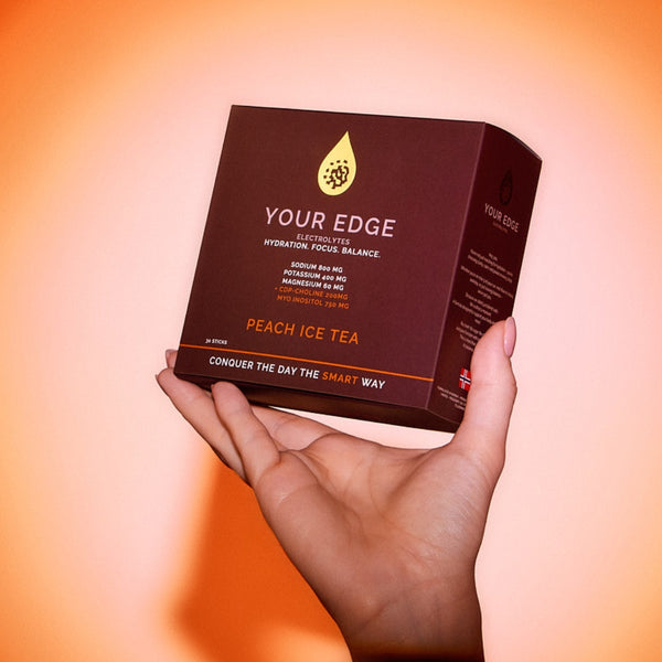 Your Edge Elektrolytter + CDP-Choline & Myo-inositol, Peach Ice Tea (30 sticks)