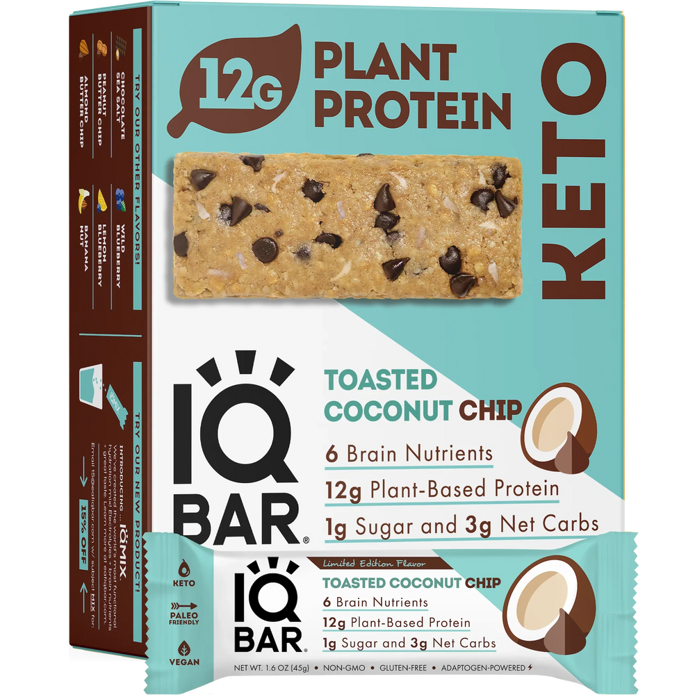 IQBAR - Toasted Coconut Chip (45g) X12