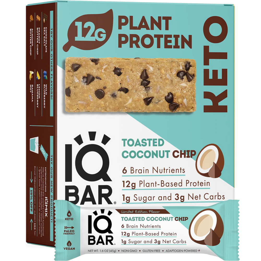 
                  
                    IQBAR - Toasted Coconut Chip (45g) X12
                  
                