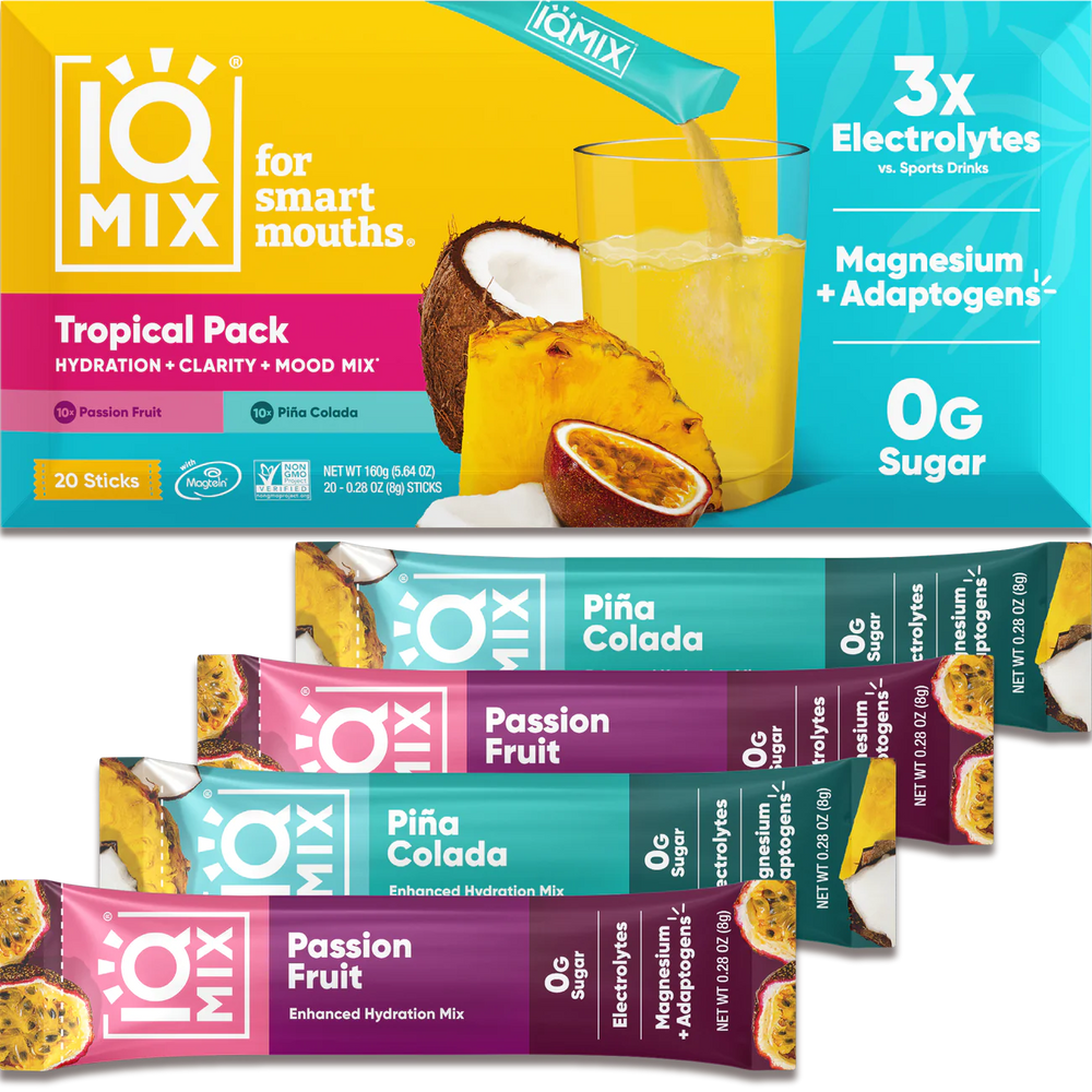 IQMIX elektrolytter - Brain + body hydration mix - Tropical Pack (20 Sticks)