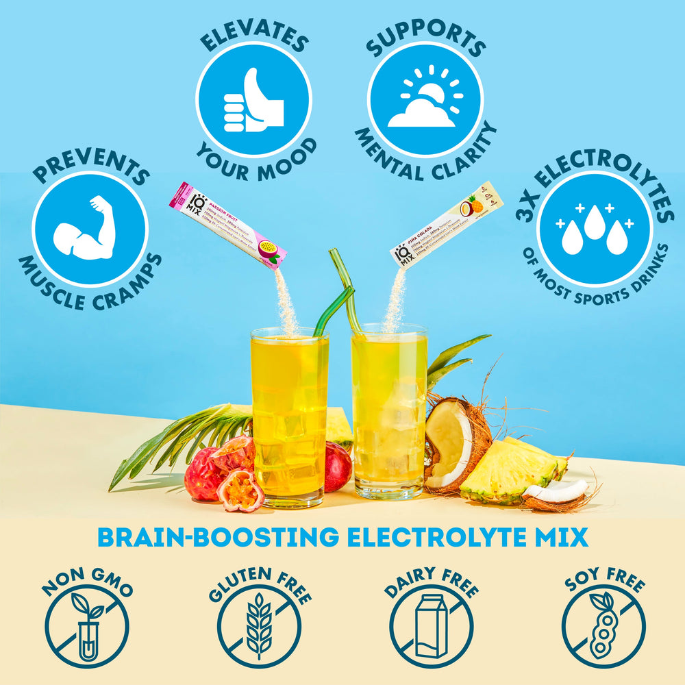 IQMIX elektrolytter - Brain + body hydration mix - Tropical Pack (20 Sticks)