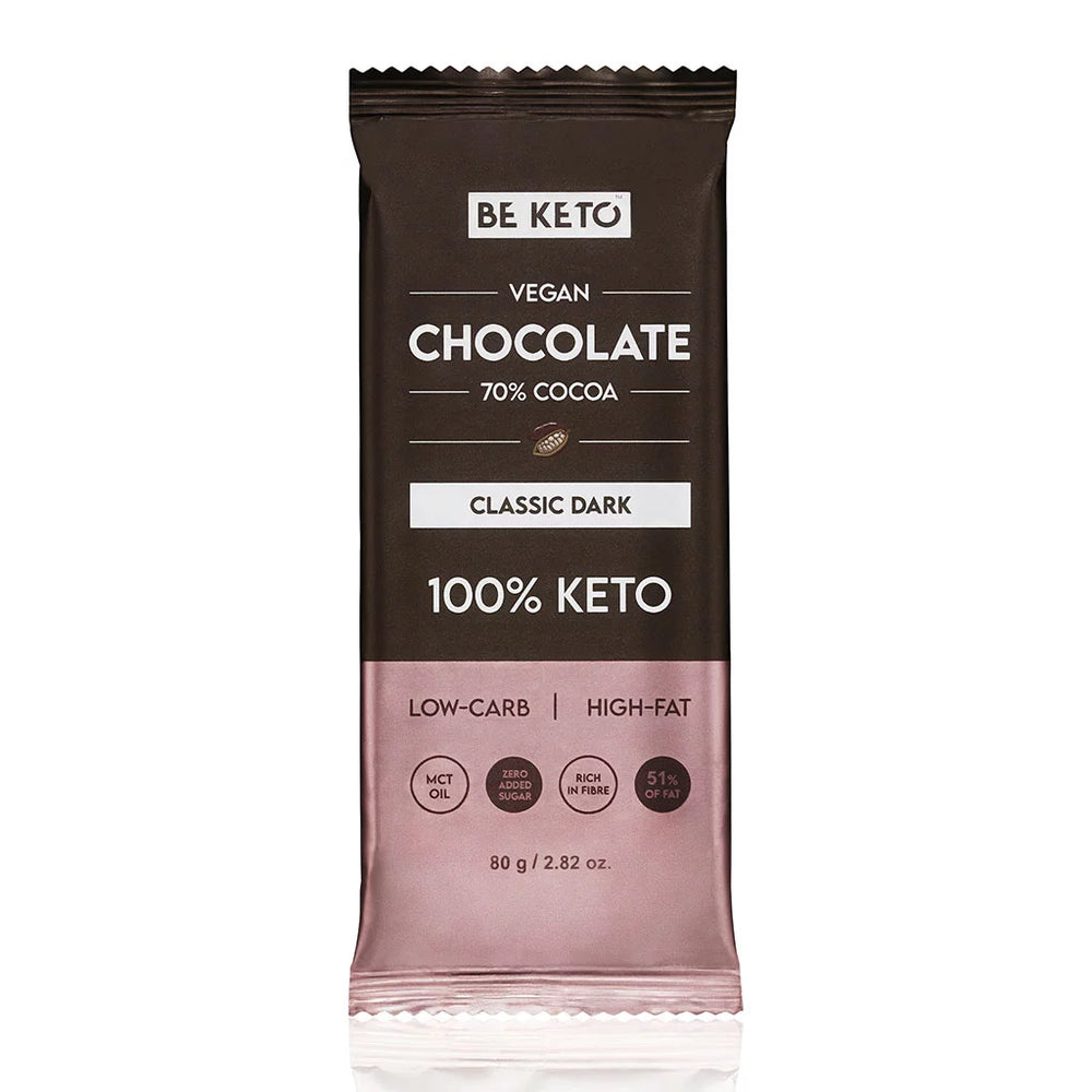 Vegansk Keto-Sjokolade + MCT-Olje – Classic Dark 80g