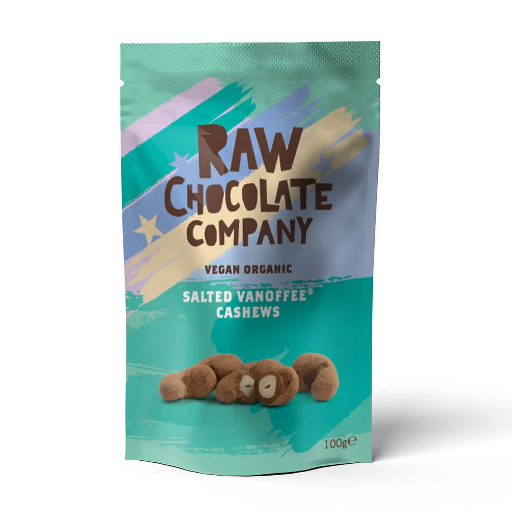 
                  
                    Rå Sjokolade Saltet Vanoffee Cashewnøtter (100g)
                  
                