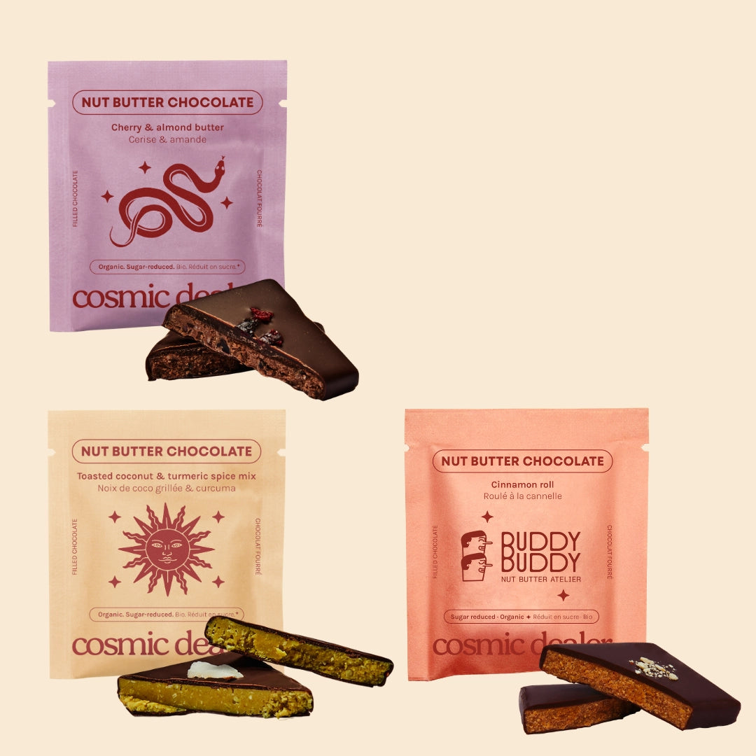 
                  
                    Cosmic Dealer Discovery Box: 7 Nut Butter Chocolates
                  
                