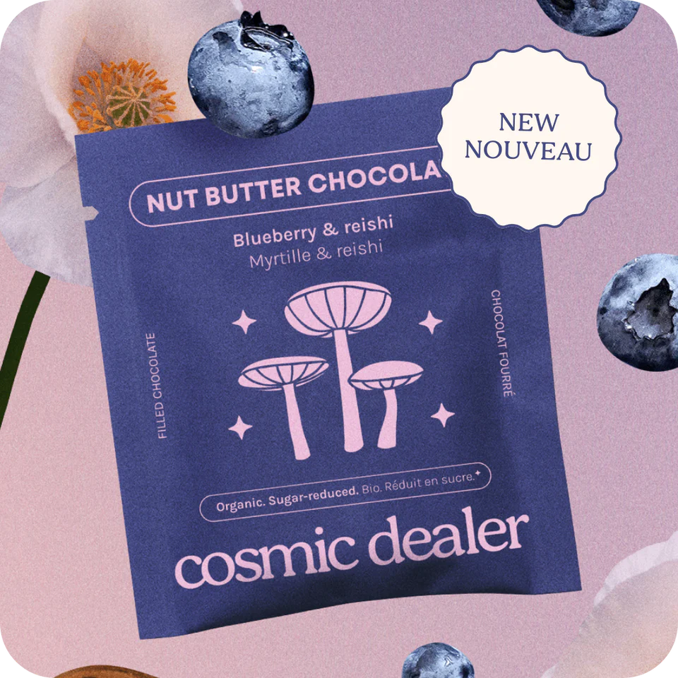Cosmic Dealer - Chakra Chocolate-villblåbær & Reishi (20g singel)