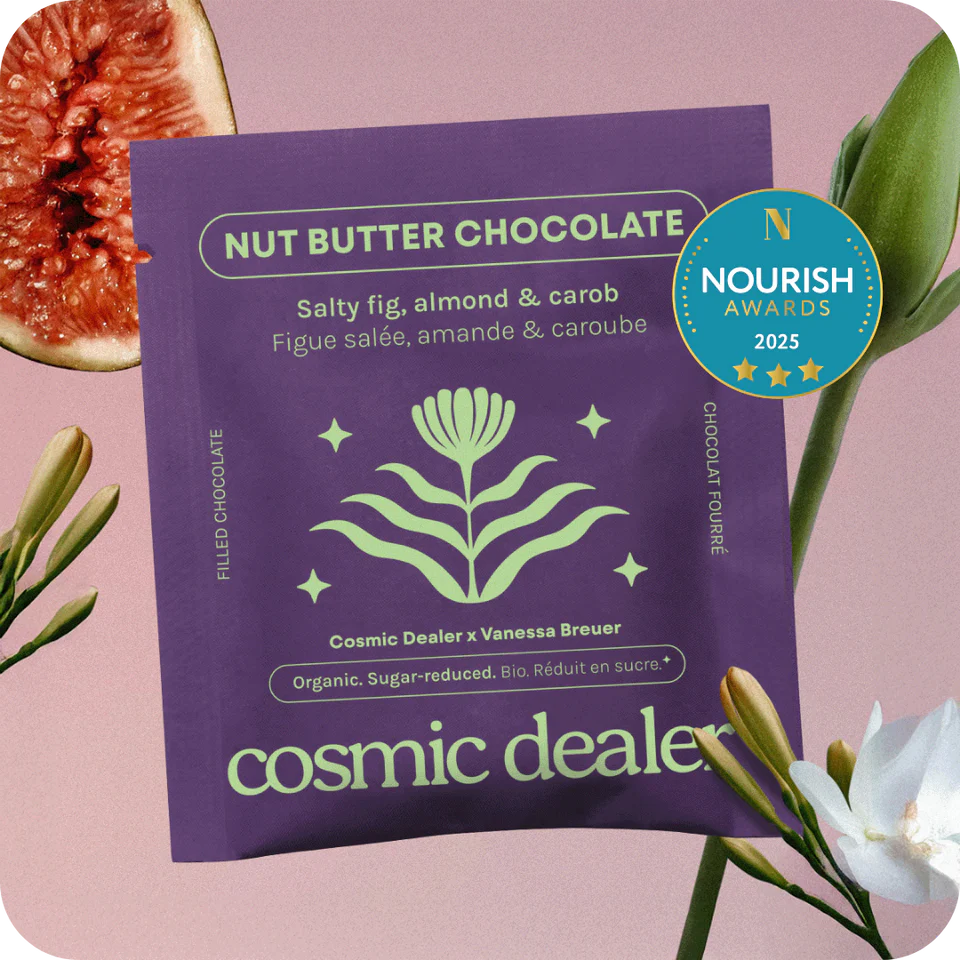 Cosmic Dealer - Chakra Chocolate- saltet fiken & ristetede mandeler (20g singel)