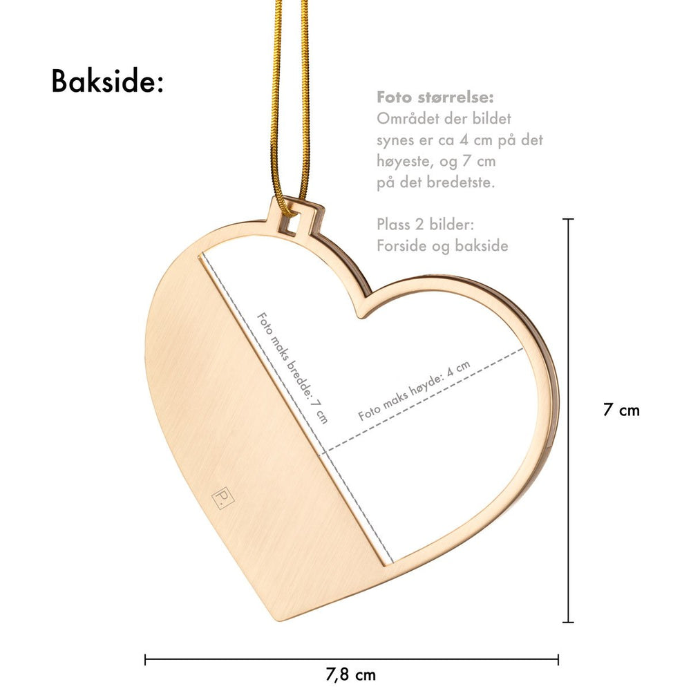
                  
                    Julehjerte til bestemor m/fotoramme (14 karat gull)
                  
                