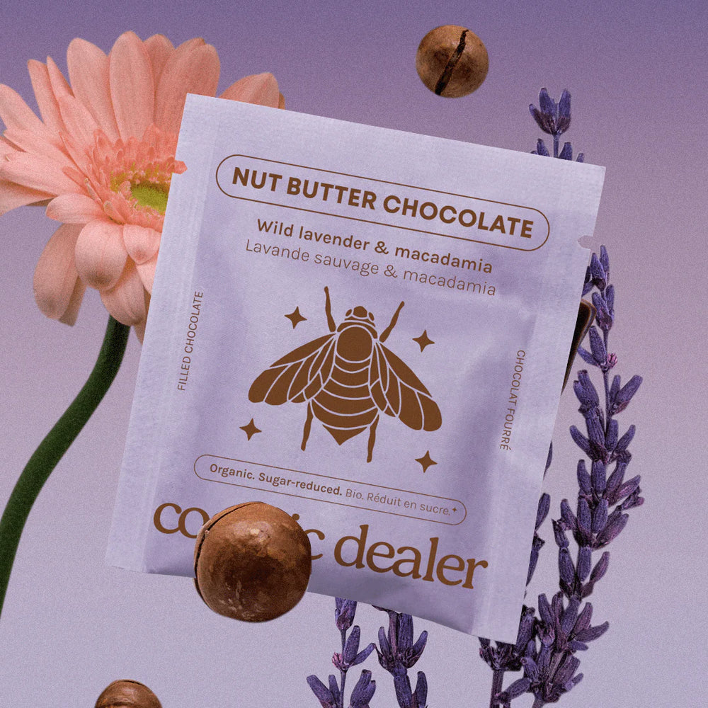 Cosmic Dealer Chakra Chocolate - Vill Lavendel & Makadamia (20g singel)