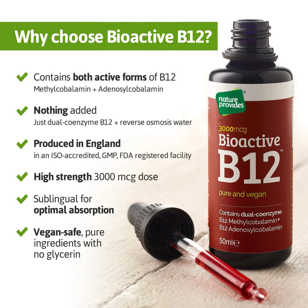 
                  
                    Nature Provides Liquid Vitamin B12 (Bioactive B12, 3000 mcg)
                  
                