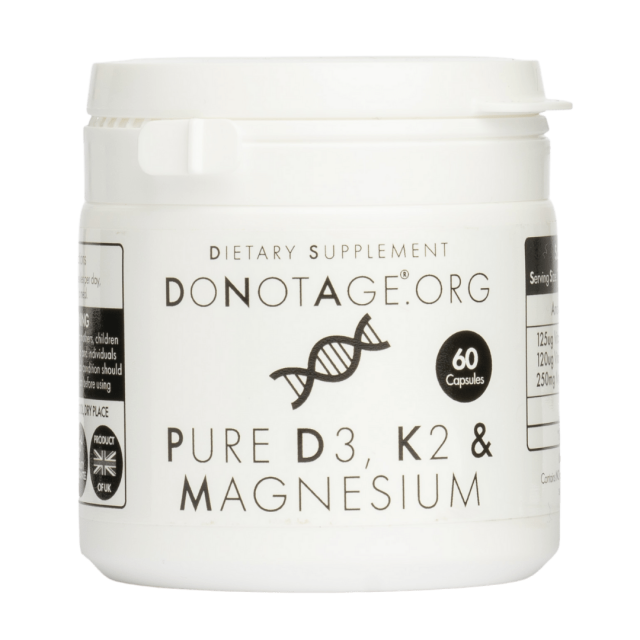 DoNotAge -  Pure D3, K2 & Magnesium 60 Capsules