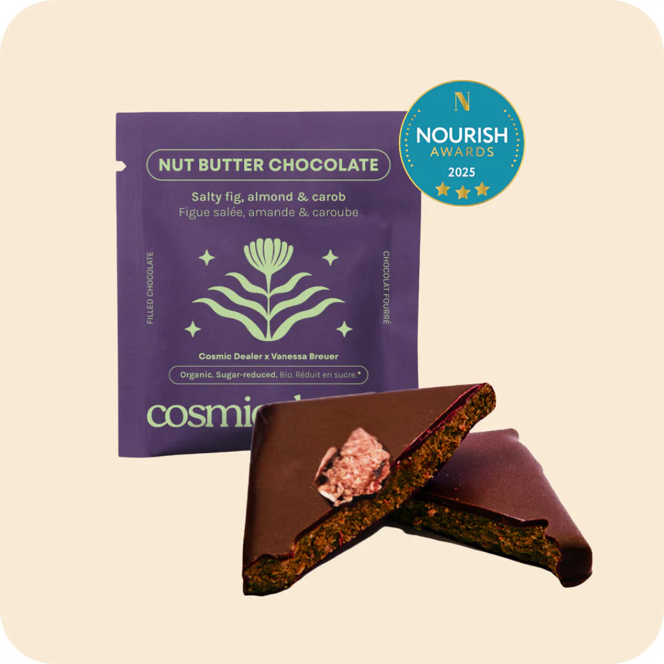 
                  
                    Cosmic Dealer - Chakra Chocolate- saltet fiken & ristetede mandeler (20g singel)
                  
                