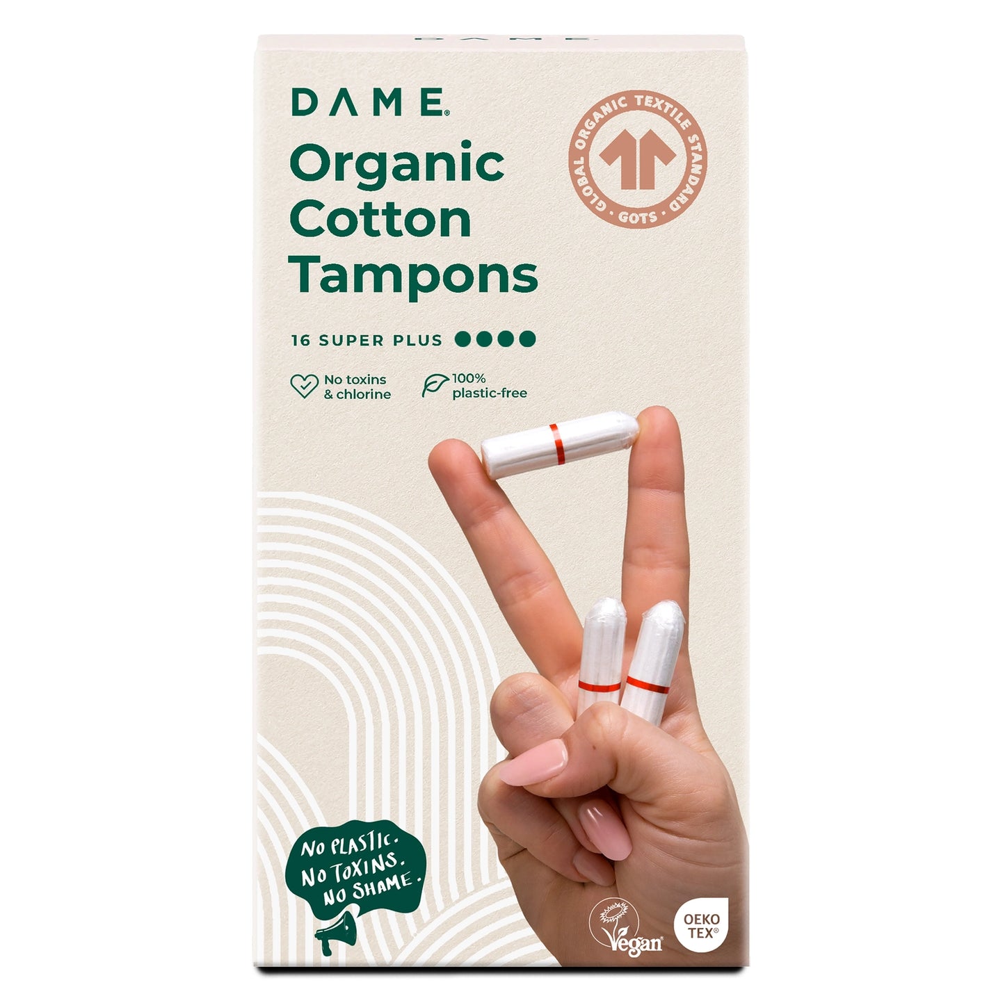 
                  
                    DAME - Økologiske & giftfri tamponger (GOTS-sertifisert)
                  
                