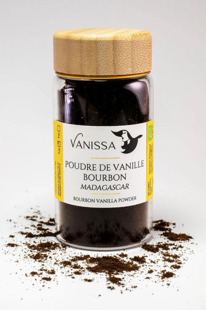 Økologisk Bourbon vaniljepulver 100% Ground Bean -Madagascar (10g)