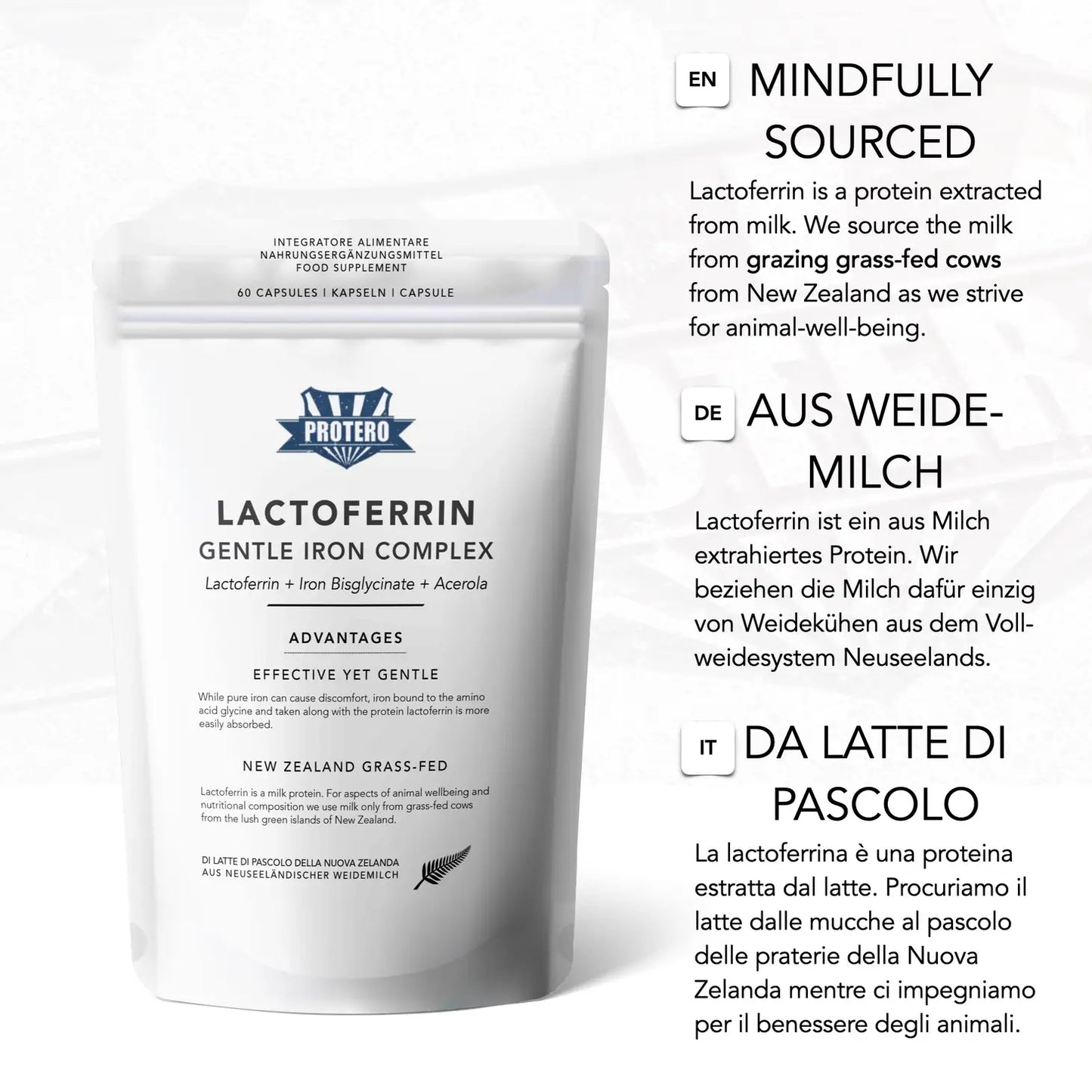 
                  
                    Protero- grass-fed laktoferrin - skånsomt jernkompleks (60 tab)
                  
                